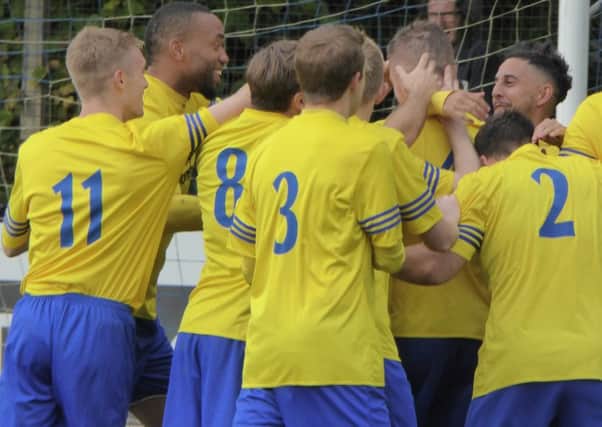 The Berkhamsted players celebrate. Picture (c) Richard Solk
