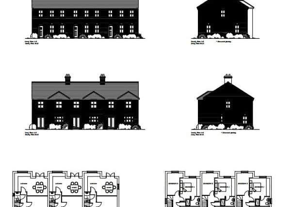 Elevations and floor plans of the ten three-bed homes being built on the JR Smith site on Langdon Street, Tring