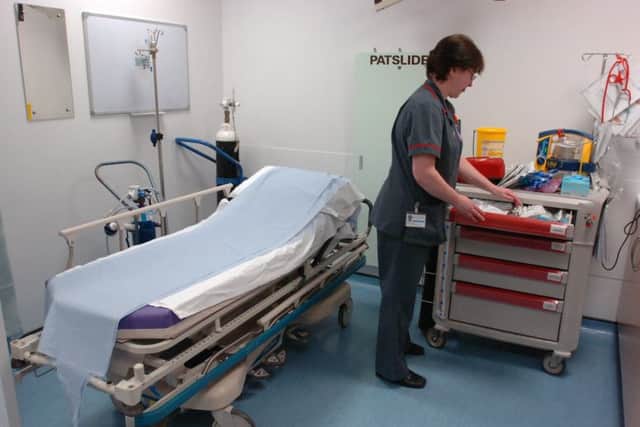 Urgent care consulting room at Hemel Hempstead Hospital.