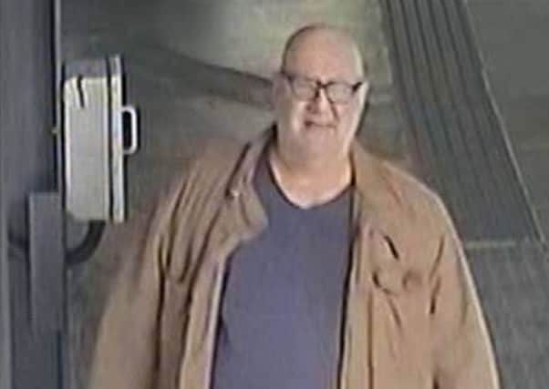 This CCTV image of Malcolm Millman at Leeds railway station at 8.50am on Sunday, October 25