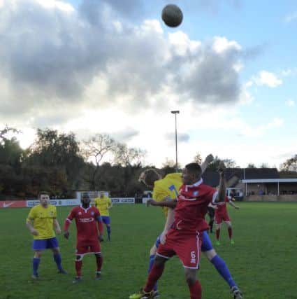 Match action from Berkhamsted's victory over AFC Dunstable. Picture (c) Richard Solk