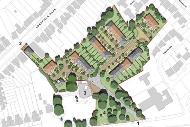 A bird's eye view of the potential Tring Heights development that could be built on the former Francis House Preparatory School site in Tring