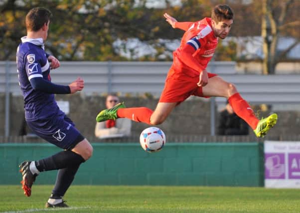 Stand-in striker James Potton bagged a brace for Hemel. Picture (c) Terry Rickeard