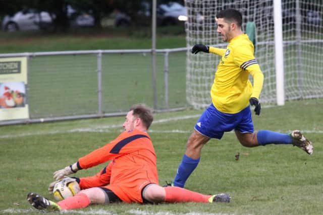 Alex Campana in action for Berkhamsted against Hoddesdon. Picture (c) Ray Canham