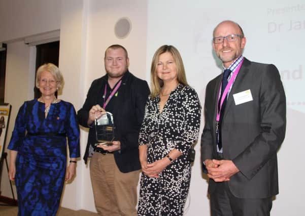Tony Bradford and Matt Green from Hertfordshire Health Walks receiving their award.