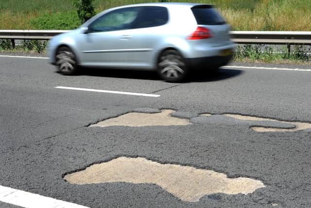 Potholes stock image
