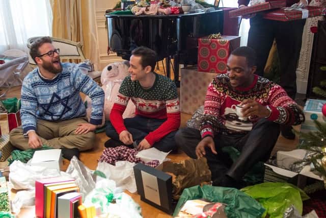Seth Rogen, Joseph Gordon-Levitt and Anthony Mackie
