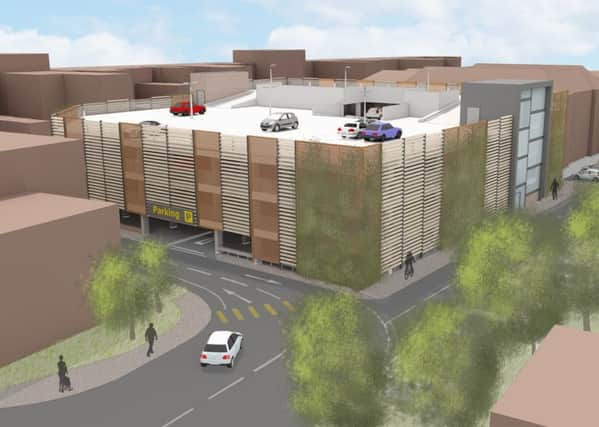 An artist's impression of the proposed multi-storey car park in Lower Kings Road, Berkhamsted. The Waitrose building can be seen to the right.