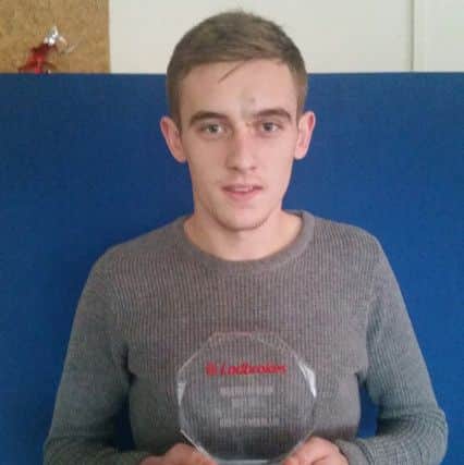 Josh Chamberlain won the Ladbrokes Master at Work award for November