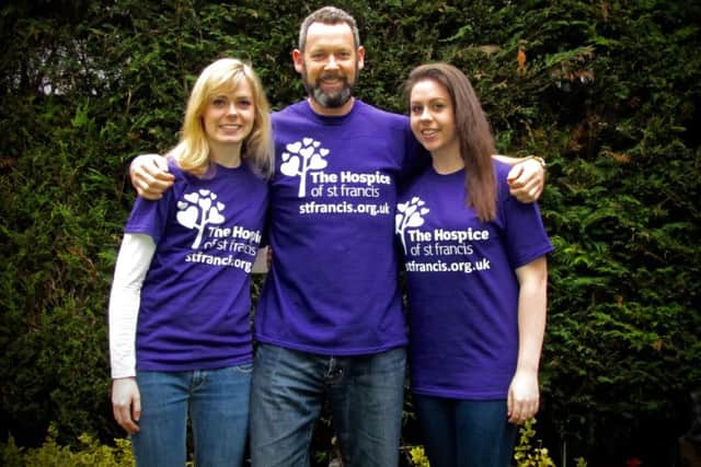 Rupert 'Yogi' Powell with daughters Sophie, 24, left, and Holly, 25