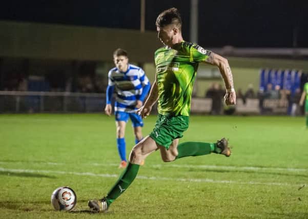 Oliver Hawkins netted for Hemel against Oxford City. Picture (c) Terry Rickeard