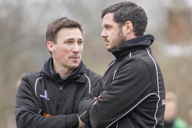 Hemel Hempstead Town FC management duo Dean Brennan and Stuart Maynard. Picture (c) Darren Kelly