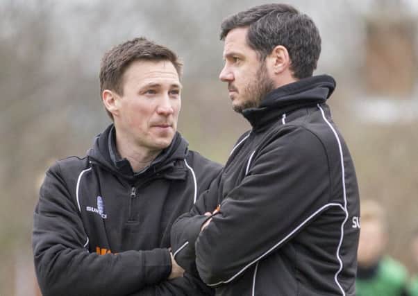 Hemel Hempstead Town FC management duo Dean Brennan and Stuart Maynard. Picture (c) Darren Kelly