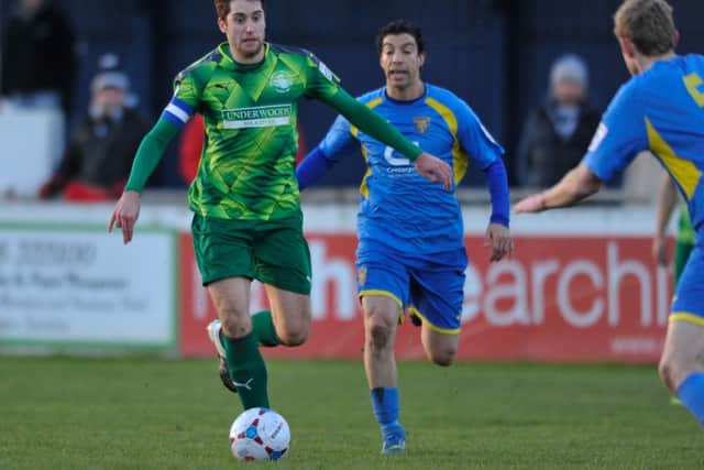 James Potton in action for Hemel Town against Basingstoke. Picture (c) Terry Rickeard