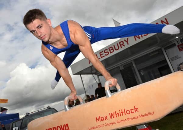 Bucks County Show 2015. Olympic gymnast, Max Whitlock on the Nissan Aylesbury stand. PNL-150827-182145009