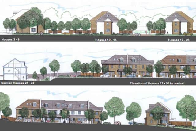 Artists' impressions of the proposed Tring Heights development on Aylesbury Road