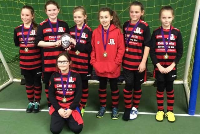 The Herts Girls U10s were victorious at their fist ever futsal tournament