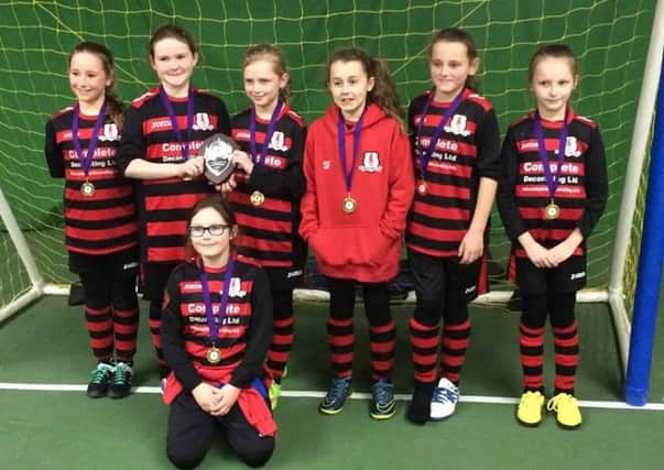 The Herts Girls U10s were victorious at their fist ever futsal tournament