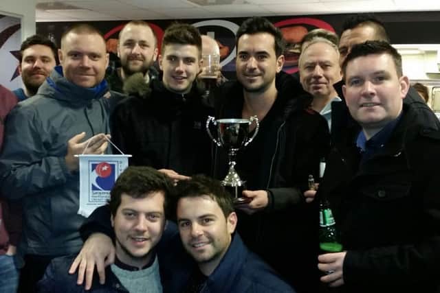 The Bovingdon CC squad collected their Division 7B Trophy on Saturday at the Saracens match against Bath