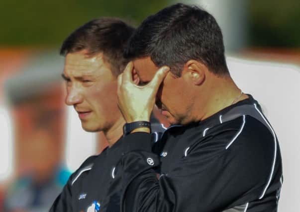 Dean Brennan and assistant manager Stuart Maynard. Picture (c) Terry Rickeard