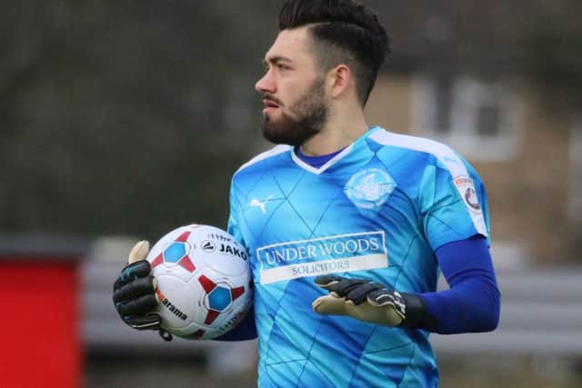 Hemel Town FC goalkeeper Jamie Butler. Picture (c) Alan Palmer