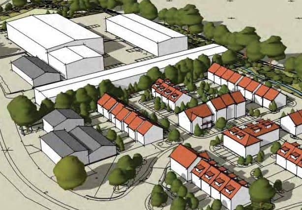 An artist's impression of the proposed Bourne End Mills development