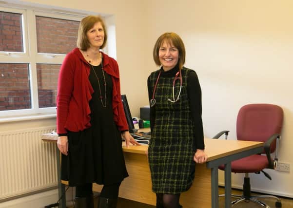 Rothschild Surgery, Tring senior partner Alie Wainwright (in red) and new GP Kate Thomson