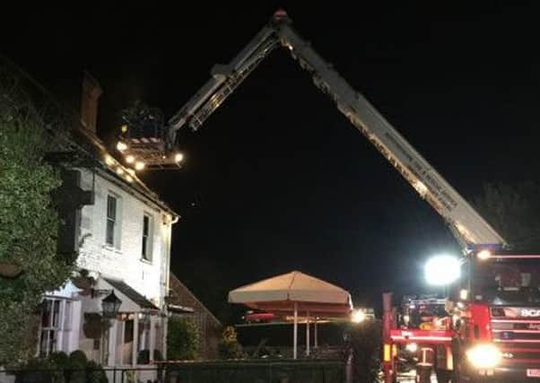 Fire crews at The Alford Arms