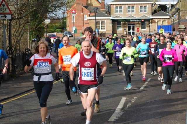 Runners are limbering up for the Berkhamsted Half Marathon & Fun Run. Picture (c) Gary Mitchell