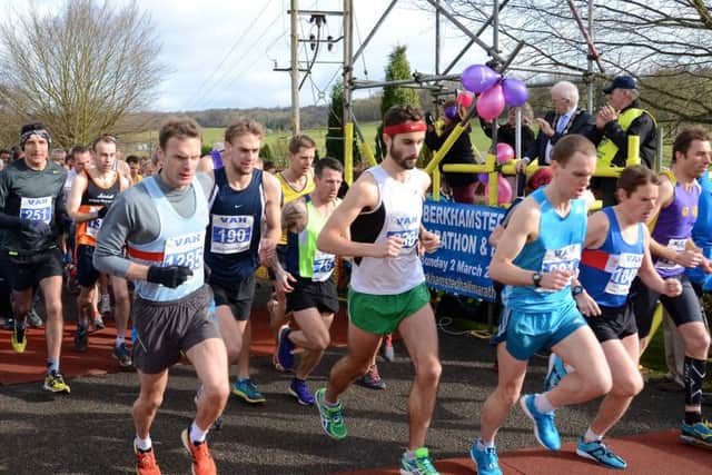 Runners are limbering up for the Berkhamsted Half Marathon & Fun Run. Picture (c) Gary Mitchell