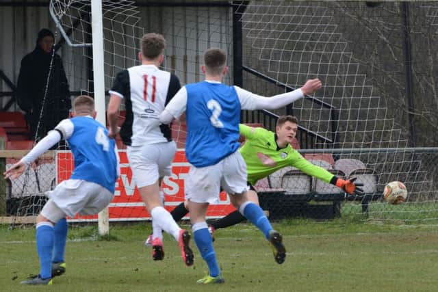 Matt Bateman scored the second goal for Kings Langley against Hanwell. Picture (c) Chris Riddell
