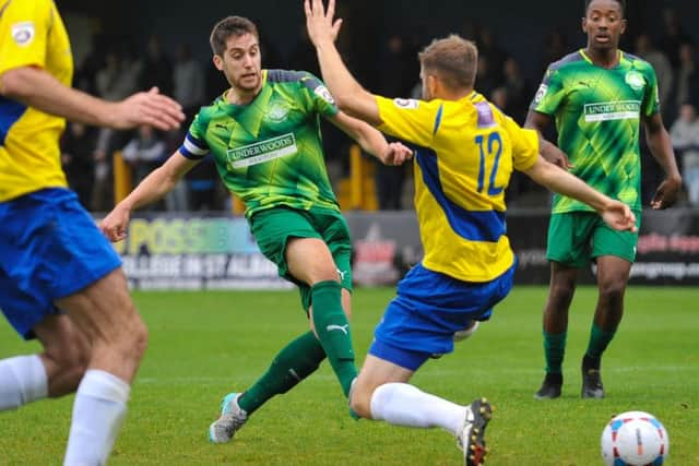 James Potton in action for Hemel against St Albans earlier this season. Picture (c) Terry Rickeard