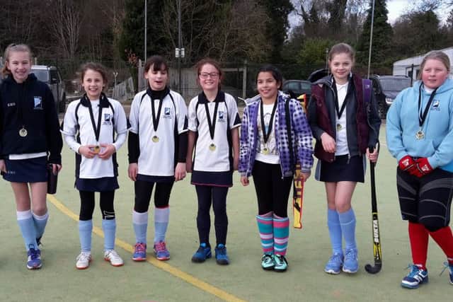 The medal-winning girls' U12 squad