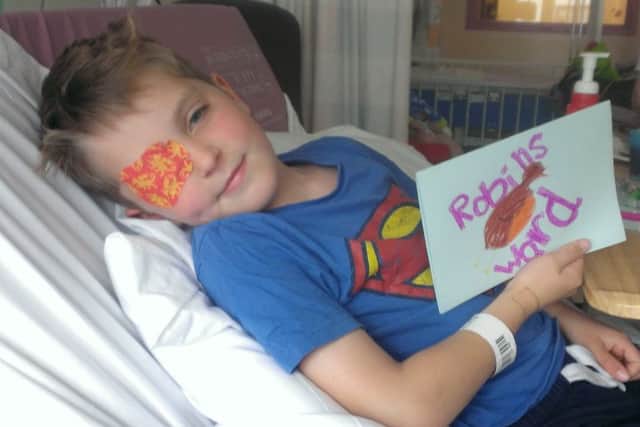 Charlie Pudney recovering at the John Radcliffe Hospital Robins Ward