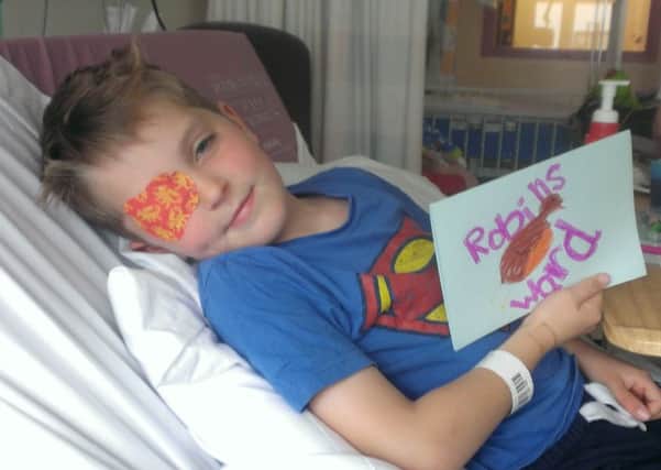 Charlie Pudney recovering at the John Radcliffe Hospital Robins Ward