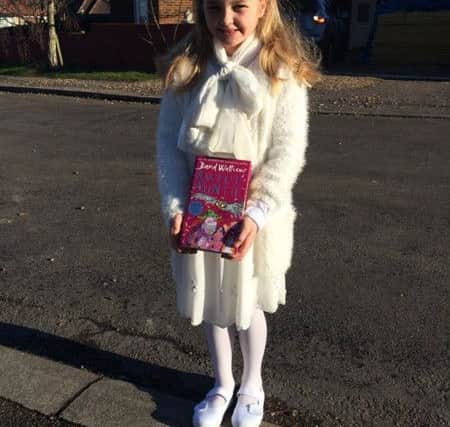 Gracie Stockbridge, 10, as Lady Stella Saxby from David Walliams' Awful Auntie book PNL-160403-143422001