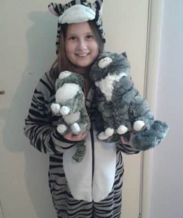 Sophie Webster, 10, as Mog from the Meg and Mog books PNL-160403-152438001