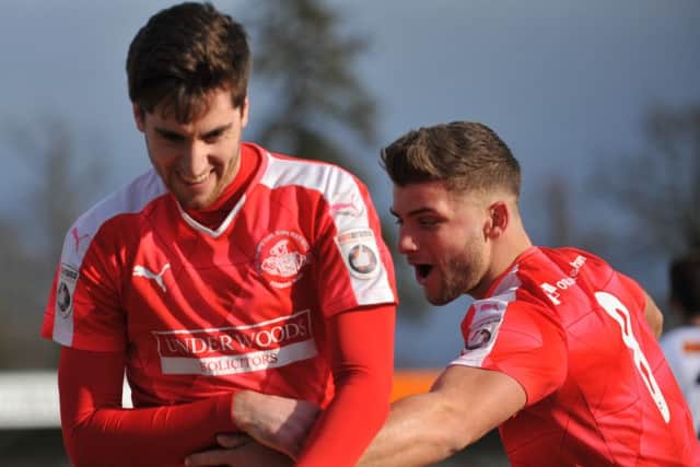 James Potton, right, salvaged a point for Hemel. Picture (c) Terry Rickeard