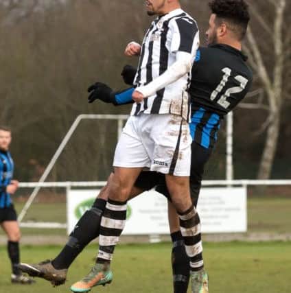 Adiel Mannion netted for Doves United. Picture (c) Sally Masson Photography