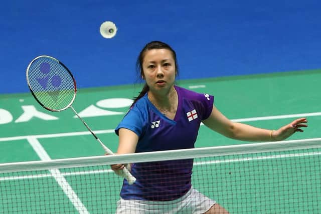 Emily Westwood in action at the Yonex All England Badminton Championships. Picture (c) Raphael Sachetat/Badmintonphoto