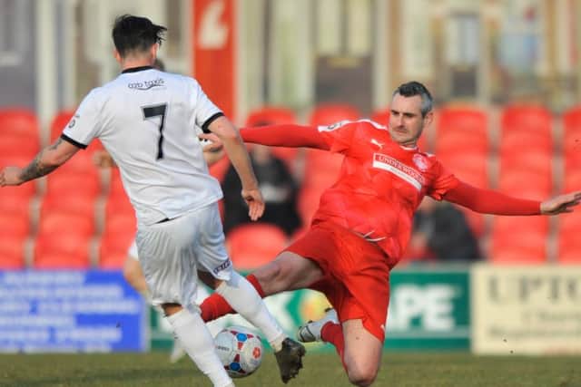 Matt Spring was back in action for Hemel against Truro City. Picture (c) Terry Rickeard