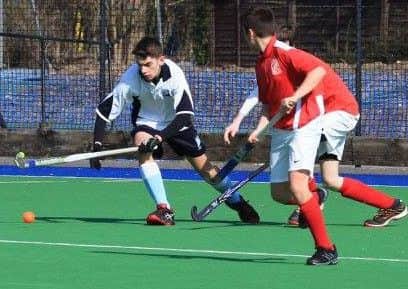 Match action from West Herts Hockey U14s' victory over Eastcote