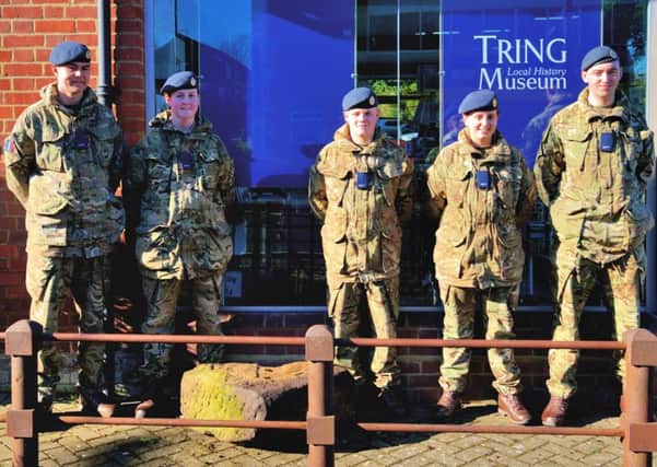 Trainees from RAF Halton helped move the old sleeper stone from Tring railway station to the town's local history museum on Brook Street