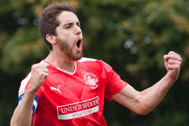 James Potton netted a late equaliser for the Tudors. Picture (c) Terry Rickeard