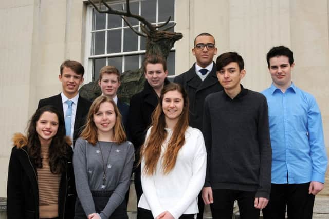 Nick Gardner, third from left in the back row, and the other Members of Youth Parliament