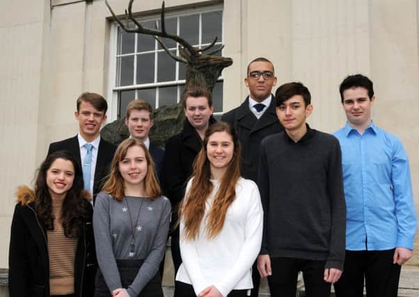 Nick Gardner, third from left in the back row, and the other Members of Youth Parliament