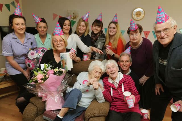 Edna Lucas celebrated her 107th birthday at High View Lodge in Hemel Hempstead
