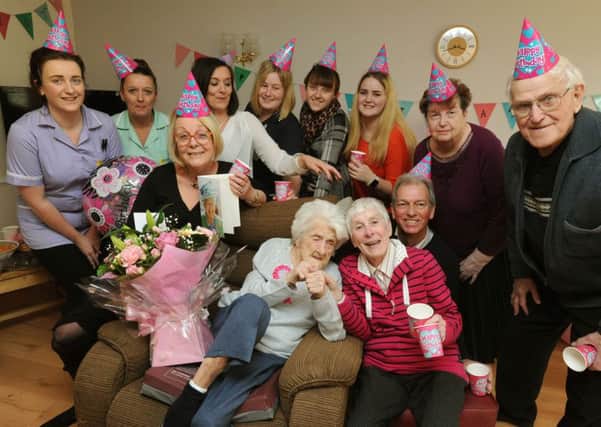 Edna Lucas celebrated her 107th birthday at High View Lodge in Hemel Hempstead