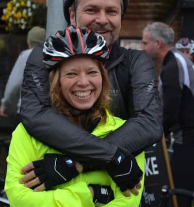 Abby and Richard Fermont during the Chiltern Cycle Challenge 2016
