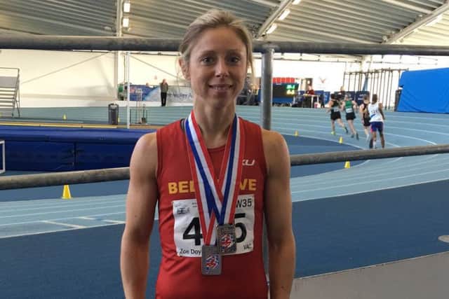Zoe Doyle won gold at National Masters Indoor Championships at Lee Valley